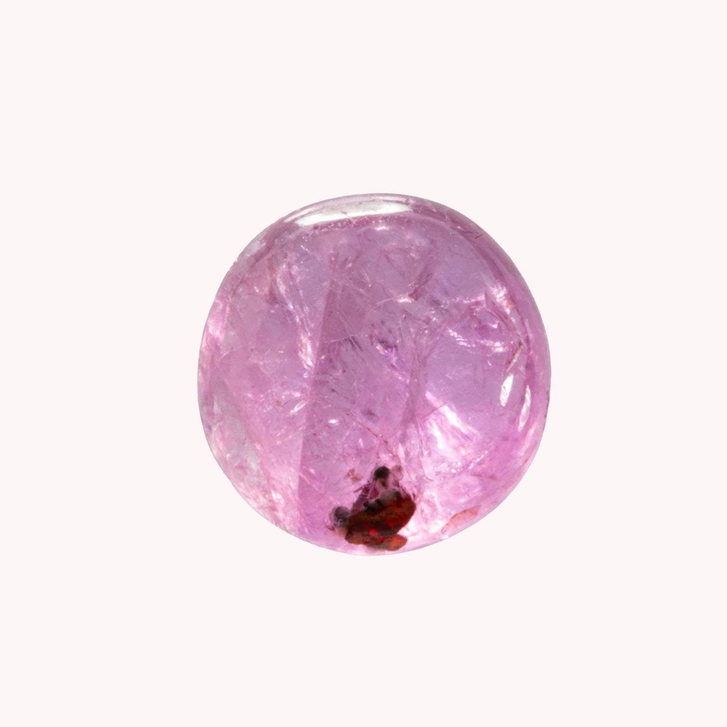 Dome 8k Guld- Stærk Lyserød safir 5,9mm.