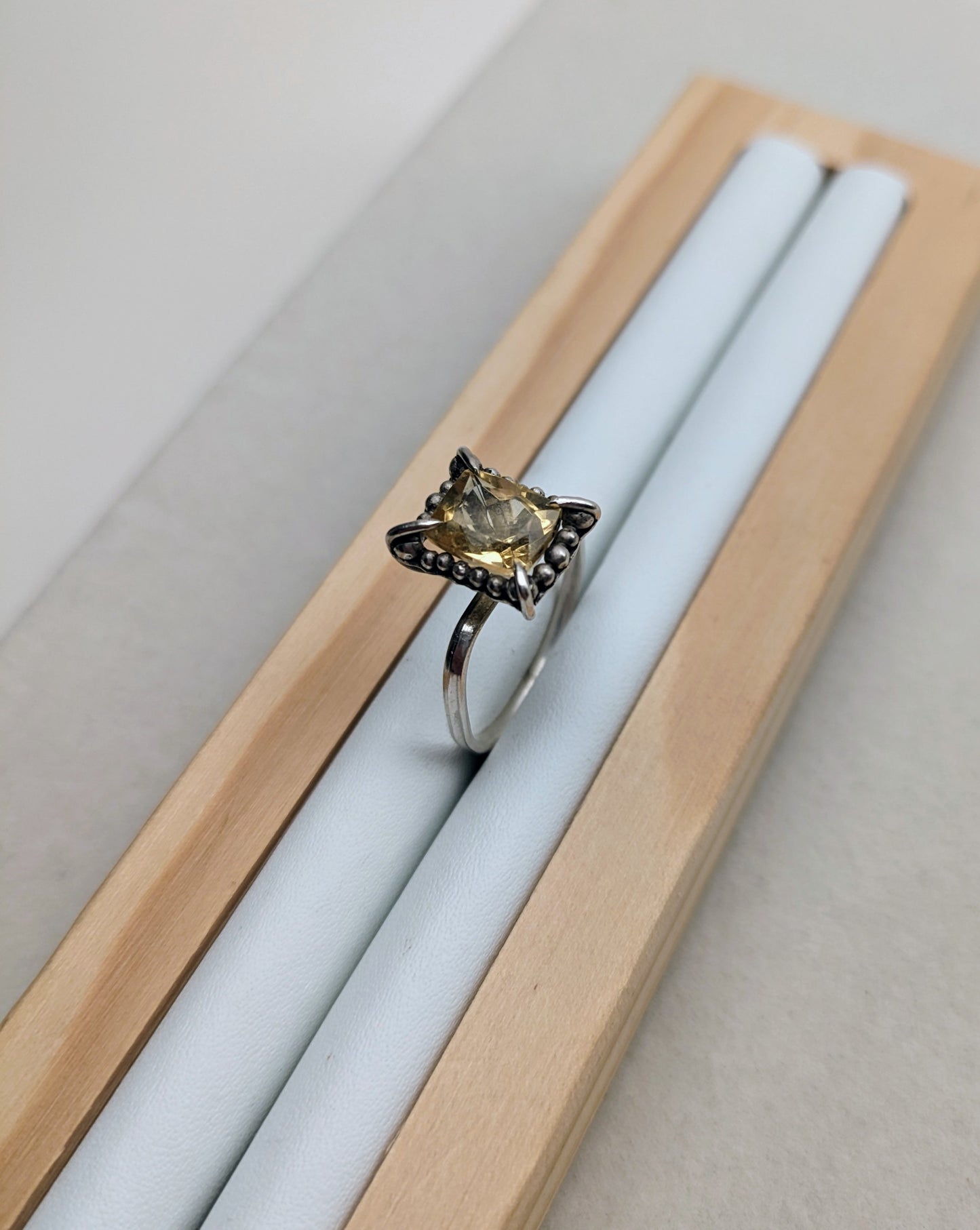 Statement Drage ring med citrin