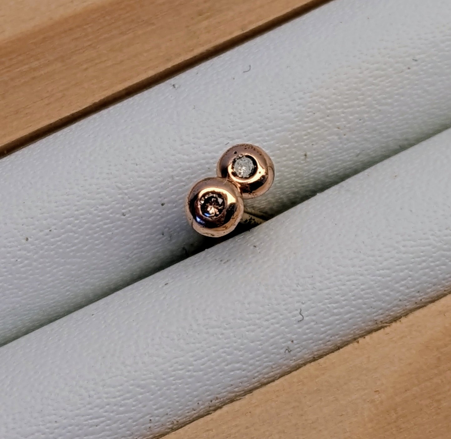 Diamant øreringe 14k rosaguld