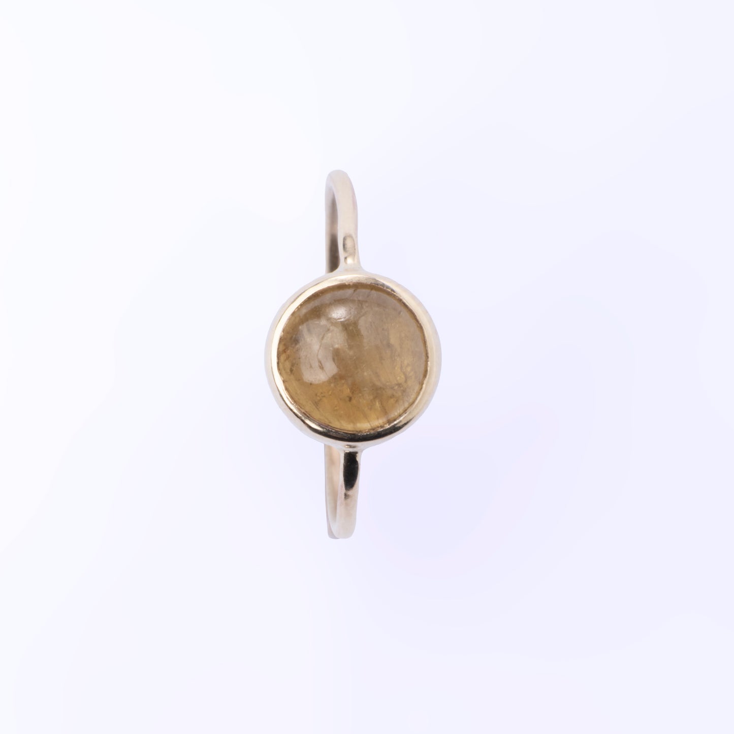 Dome 8k Guld ring- Gul safir str.53
