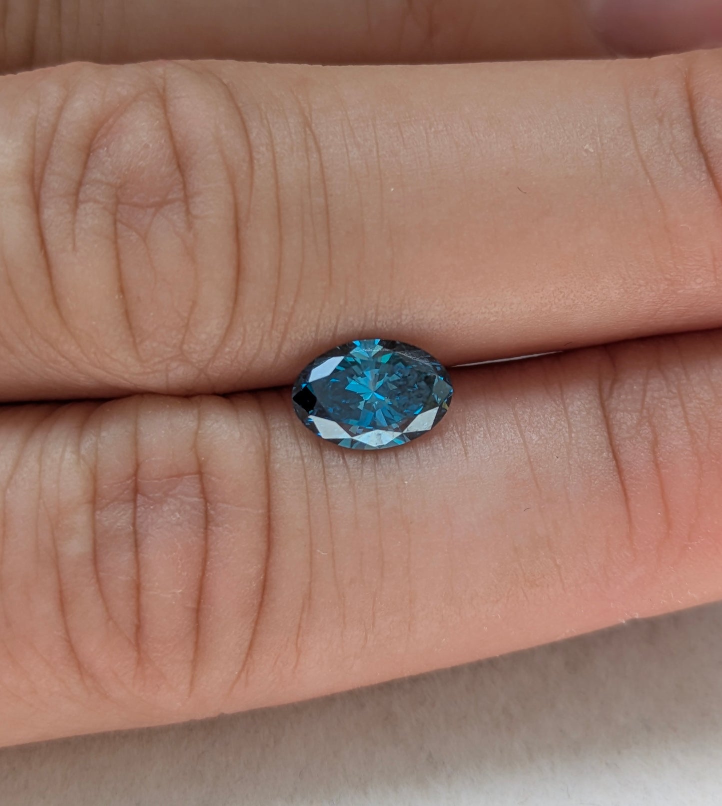Laboratorie skabt Diamant m. report