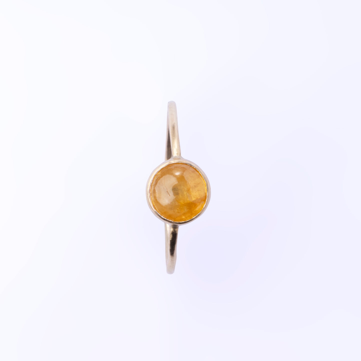 Dome 8k Guld ring- Kraftig gul safir str.52