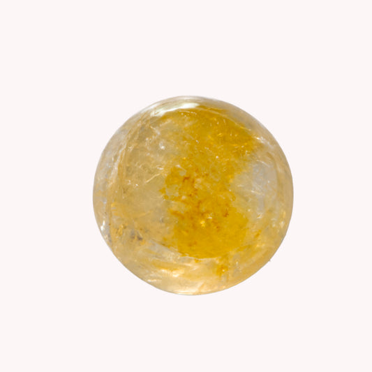 Dome 8k Guld- gul safir 5mm.