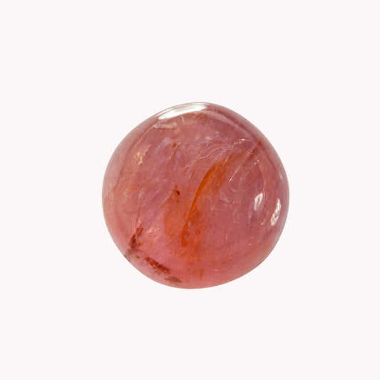 Dome 8k Guld- Lyserød/orange safir 9,1mm.