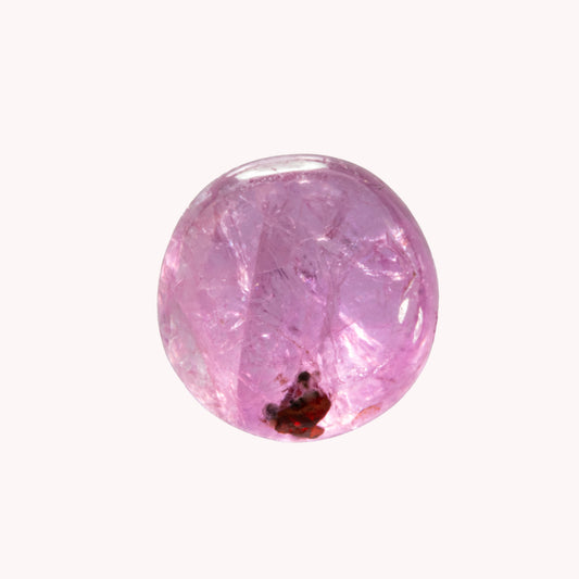 Dome 8k Guld- Stærk Lyserød safir 5,9mm.