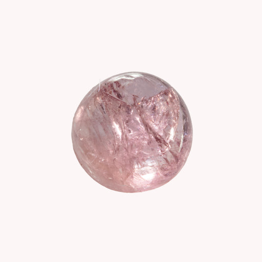 Dome 8k Guld- Fersken/lyserød safir 5,6mm.