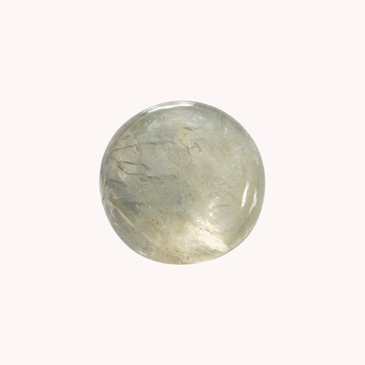 Dome 8k Guld- Meget sart Grønlig- safir 7,8mm.