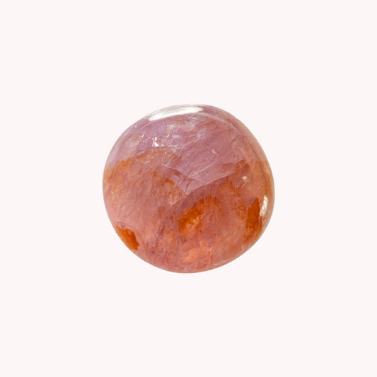 Dome 8k Guld-Lyserød/orange safir 8,1mm.