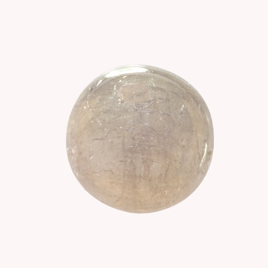 Dome 8k Guld- Mælket, gennemsigti/hvidlig safir 8,5mm.
