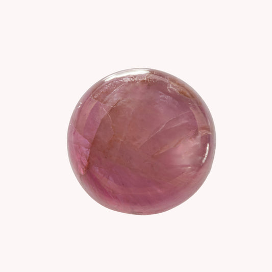Dome 8k Guld- Dyb lyserød safir6,8mm.